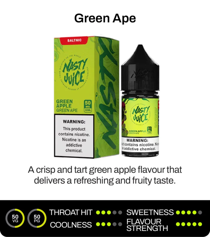 Nasty Juice Green Ape (Green Apple) Salt Likit 30ml
