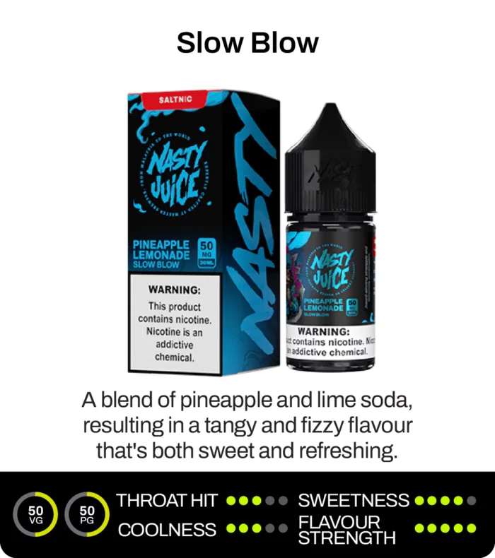 Nasty Juice Slow Blow (Pineapple Lemonade) Salt Likit 30ml
