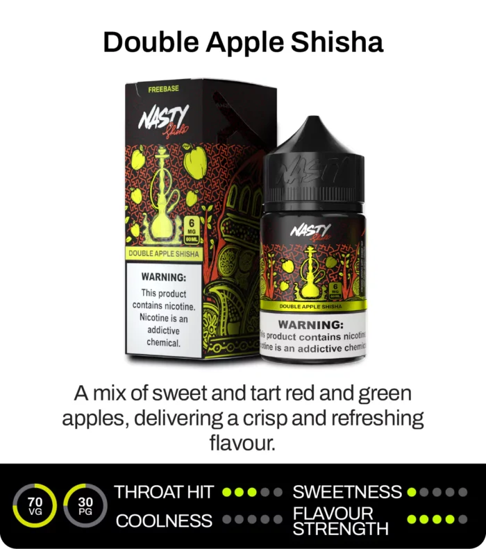 Nasty Juice Double Apple Shisha Freebase Likit 60ml