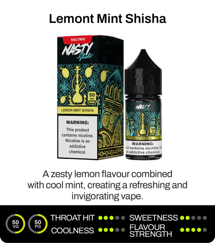 Nasty Juice Lemon Mint Shisha Salt Likit 30ml